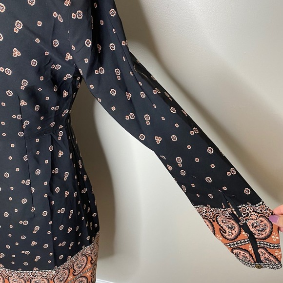 Abercrombie & Fitch Black and Orange Long Sleeve Dress - Picture 5 of 8